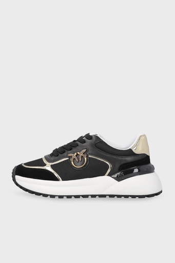 Pinko Logolu Deri Sneaker Bayan Ayakkabı SS0019 P027 DV5 SİYAH - 5