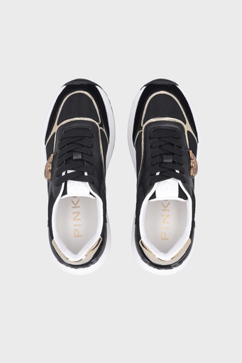 Pinko Logolu Deri Sneaker Bayan Ayakkabı SS0019 P027 DV5 SİYAH - 7