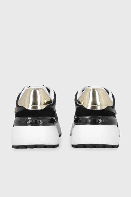 Pinko Logolu Deri Sneaker Bayan Ayakkabı SS0019 P027 DV5 SİYAH - 6