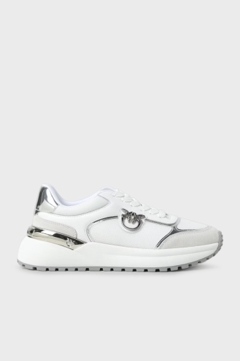 Pinko Logolu Deri Sneaker Bayan Ayakkabı SS0019 P027 ZI6 BEYAZ - 3