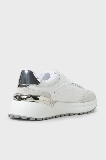 Pinko Logolu Deri Sneaker Bayan Ayakkabı SS0019 P027 ZI6 BEYAZ - 4