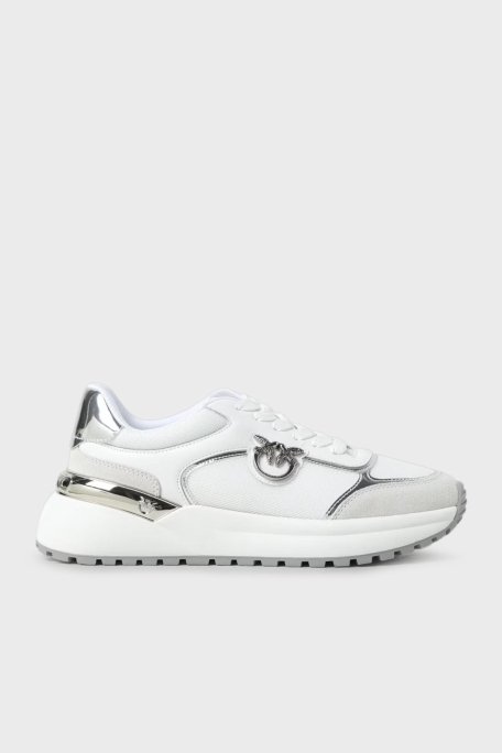 Pinko Logolu Deri Sneaker Bayan Ayakkabı SS0019 P027 ZI6 BEYAZ - 1