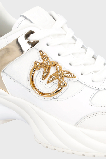 Pinko Logolu Deri Sneaker Bayan Ayakkabı SS0027 P025 Z1B BEYAZ - 4