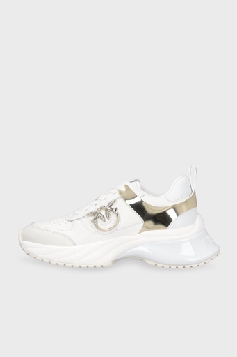 Pinko Logolu Deri Sneaker Bayan Ayakkabı SS0027 P025 Z1B BEYAZ - 5