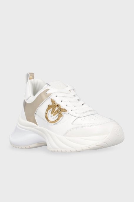 Pinko Logolu Deri Sneaker Bayan Ayakkabı SS0027 P025 Z1B BEYAZ - 2