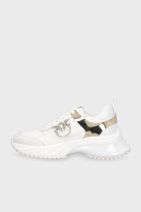 Pinko Logolu Deri Sneaker Bayan Ayakkabı SS0027 P025 Z1B BEYAZ - 5
