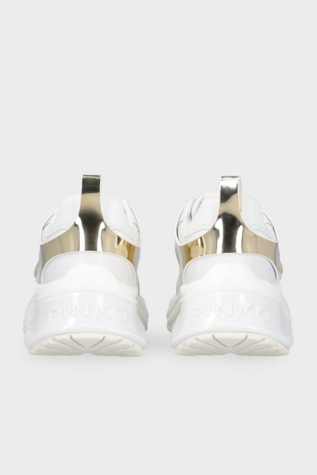 Pinko Logolu Deri Sneaker Bayan Ayakkabı SS0027 P025 Z1B BEYAZ - 6