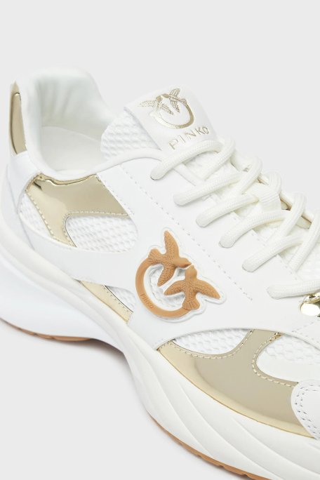 Pinko Logolu Hakiki Deri Kalın Taban Sneaker Bayan Ayakkabı SS0067 E022 ZIA BEYAZ - 5