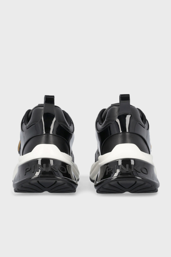 Pinko Logolu Hakiki Deri Kalın Tabanlı Sneaker Bayan Ayakkabı SS0027 P025 Z99 SİYAH - 6
