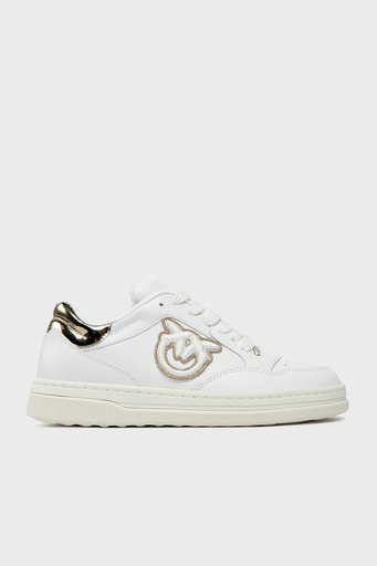 Pinko Logolu Hakiki Deri Sneaker Bayan Ayakkabı SS0077 P014 ZIA BEYAZ - 1