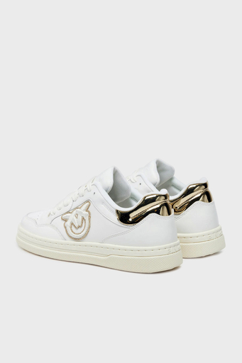 Pinko Logolu Hakiki Deri Sneaker Bayan Ayakkabı SS0077 P014 ZIA BEYAZ - 4