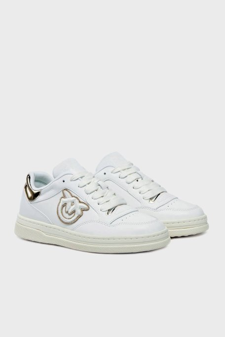 Pinko Logolu Hakiki Deri Sneaker Bayan Ayakkabı SS0077 P014 ZIA BEYAZ - 2