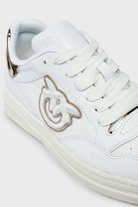 Pinko Logolu Hakiki Deri Sneaker Bayan Ayakkabı SS0077 P014 ZIA BEYAZ - 5