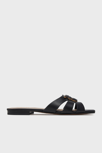 Pinko Logolu Pencereli Bayan Terlik SD0313 P003 Z99 SİYAH - 1