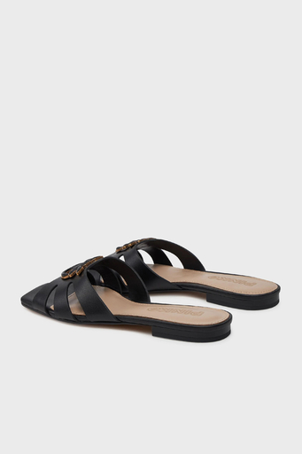 Pinko Logolu Pencereli Bayan Terlik SD0313 P003 Z99 SİYAH - 3