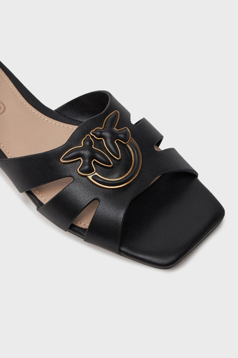 Pinko Logolu Pencereli Bayan Terlik SD0313 P003 Z99 SİYAH - 5