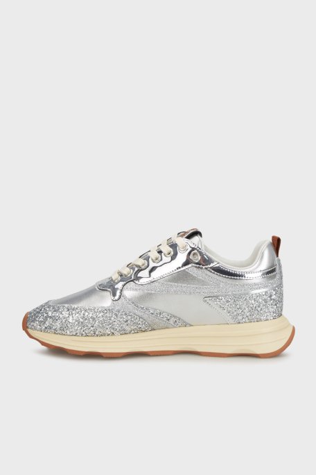 Pinko Logolu Simli Yüksek Tabanlı Sneaker Bayan Ayakkabı SS0091T033ZZF GÜMÜŞ - 3