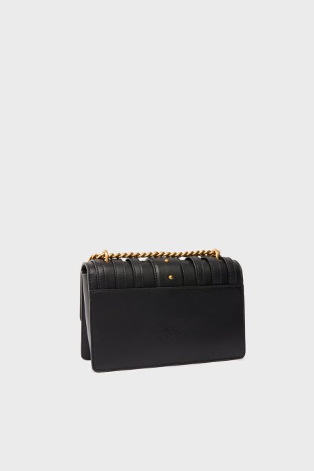 Pinko Metal Detaylı Ayarlanabilir Zincir Askılı Bayan Çanta 103335 A26K Z99A SİYAH - 4