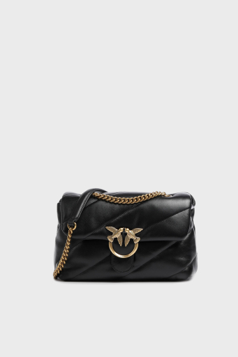 Pinko Metal Logolu Hakiki Deri Zincir Askılı Bayan Çanta 100038 A0F2 Z99Q SİYAH - 7