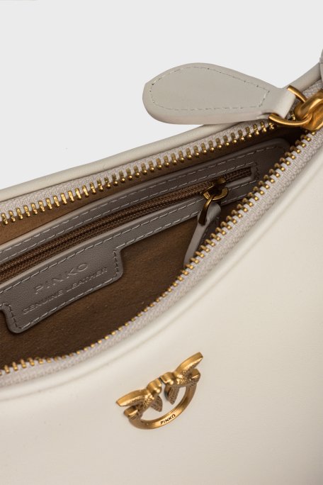 Pinko Omuz Askılı Hakiki Deri Bayan Çanta 102790 A0F1 Z14Q BEYAZ - 5