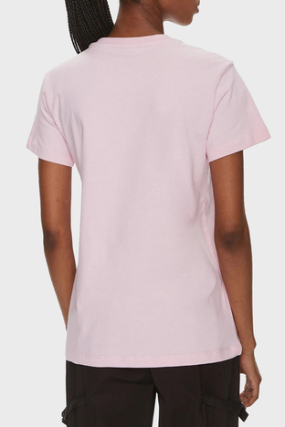 Pinko - Pinko Pamuklu Regular Fit Bisiklet Yaka Bayan T Shirt 100789A1P8N78 PEMBE (1)