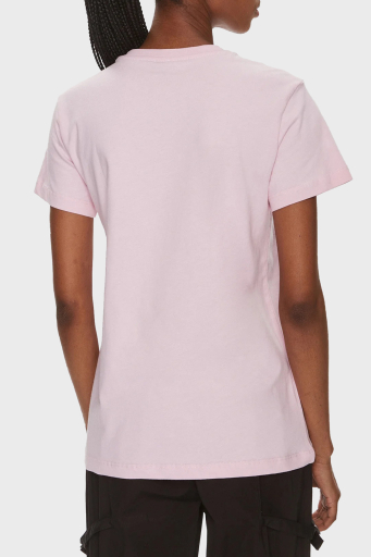 Pinko Pamuklu Regular Fit Bisiklet Yaka Bayan T Shirt 100789A1P8N78 PEMBE - 3
