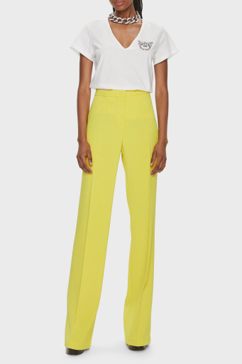 Pinko Pamuklu Regular Fit V Yaka Bayan T Shirt 100372A1R7Z15 BEYAZ - 2