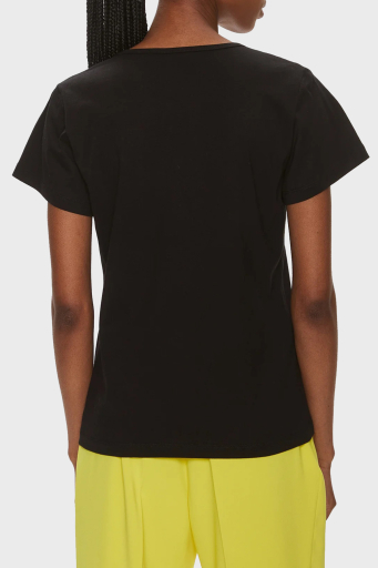 Pinko Pamuklu Regular Fit V Yaka Bayan T Shirt 100372A1R7Z99 SİYAH - 3