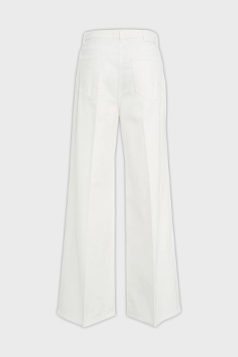 Pinko Pamuklu Relaxed Fit Geniş Paça Bayan Pantolon 102948A1MNZ14 BEYAZ - 4