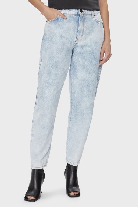 Pinko Pamuklu Yüksek Bel Mom Jeans Bayan Kot Pantolon 100379A1MSPJ1 Buz Mavisi - 2