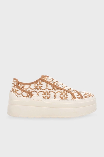 Pinko Platform Sneaker Bayan Ayakkabı SS0013T006N63 EKRU-KAHVE - 1