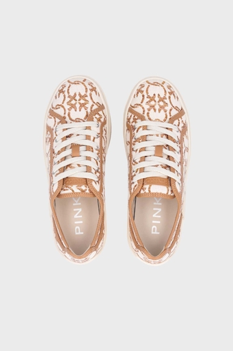 Pinko Platform Sneaker Bayan Ayakkabı SS0013T006N63 EKRU-KAHVE - 4