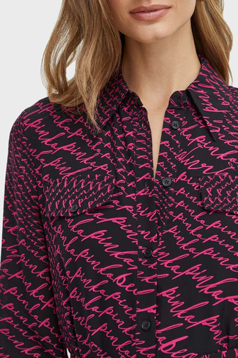 Pinko Regular Fit Kemerli Midi Gömlek Bayan Elbise 100909 A19Q ZW1 SİYAH - 4
