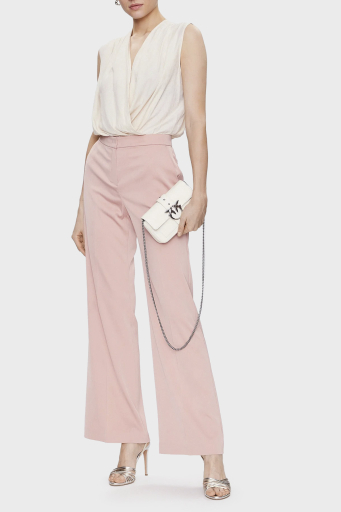 Pinko Regular Fit Kruvaze Dökümlü Bayan Bluz 100122 A01P N96 BEJ - 8