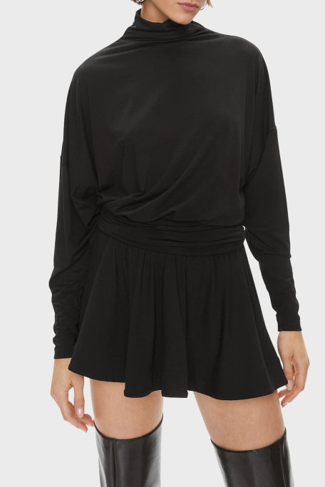 Pinko Regular Fit Yarım Balıkçı Yaka Mini Bayan Elbise 102193 A1DE Z99 SİYAH - 1