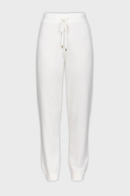 Pinko Regular Fit Yumuşak Dokulu Jogger Triko Bayan Pantolon 101567 A115 Z04 BEYAZ - 5