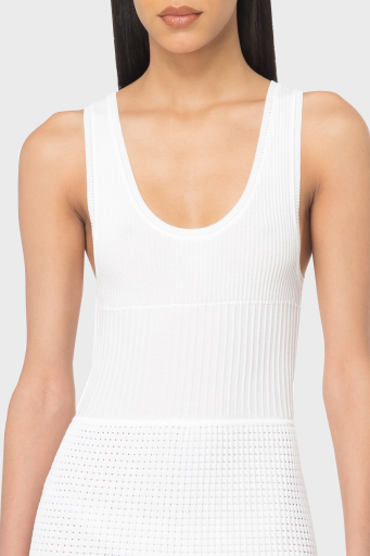 Pinko Slim Fit Yuvarlak Yaka Askılı Midi Bayan Elbise 102957A1N9Z04 BEYAZ - 10