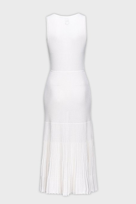 Pinko Slim Fit Yuvarlak Yaka Askılı Midi Bayan Elbise 102957A1N9Z04 BEYAZ - 6
