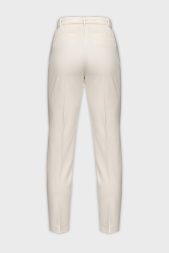 Pinko Yüksek Bel Regular Fit Kumaş Bayan Pantolon 100309 A0KD N96 EKRU - 14