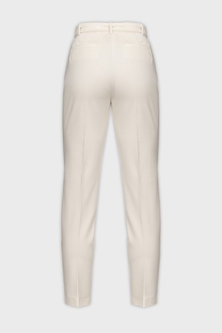 Pinko Yüksek Bel Regular Fit Kumaş Bayan Pantolon 100309 A0KD N96 EKRU - 7