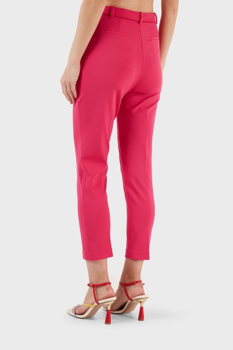 Pinko Yüksek Bel Regular Fit Kumaş Bayan Pantolon 100309 A0KD P87 FUŞYA - 5