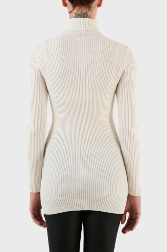 Pinko Yünlü Slim Fit Balıkçı Yaka Bayan Kazak 102020 A18M Z12 BEYAZ - 3