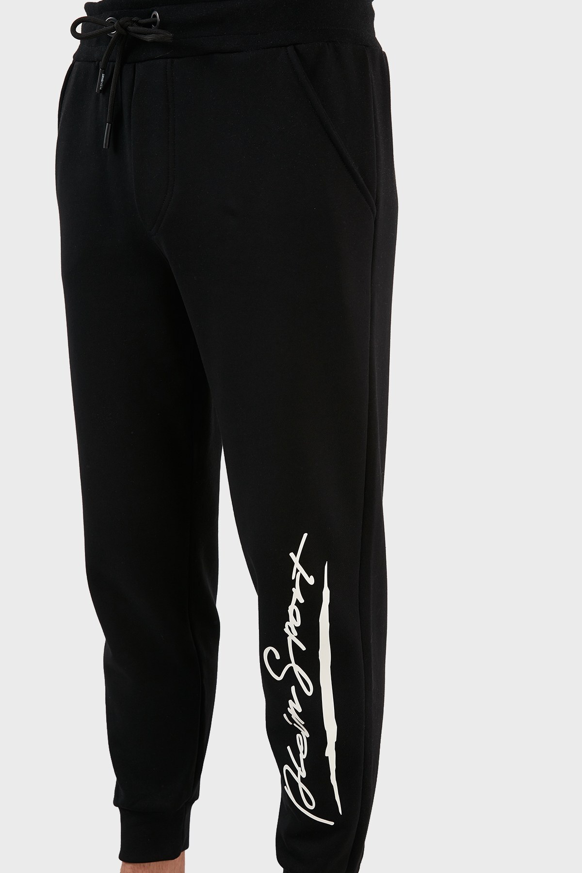 Plein Sport Logolu Belden Bağlamalı Cepli Jogger Erkek Pantolon PFPS50199 SİYAH