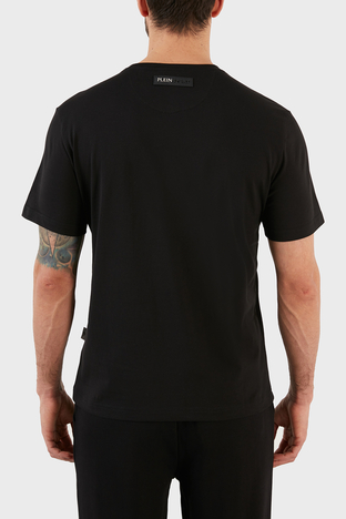 Plein Sport - Plein Sport Logolu Bisiklet Yaka % 100 Pamuk Erkek T Shirt TIPS119TN99 SİYAH (1)