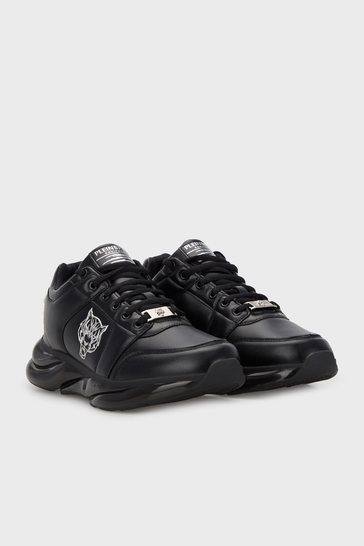 Plein Sport Logolu Deri Sneaker Erkek Ayakkabı SIPS96199 SİYAH