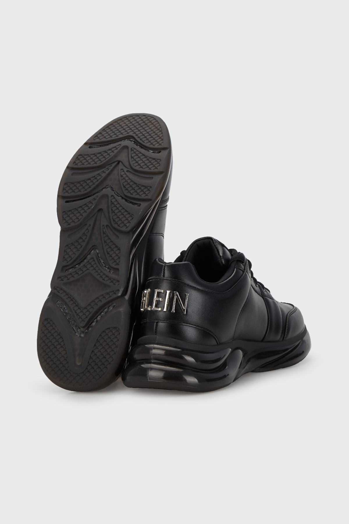 Plein Sport Logolu Deri Sneaker Erkek Ayakkabı SIPS96199 SİYAH