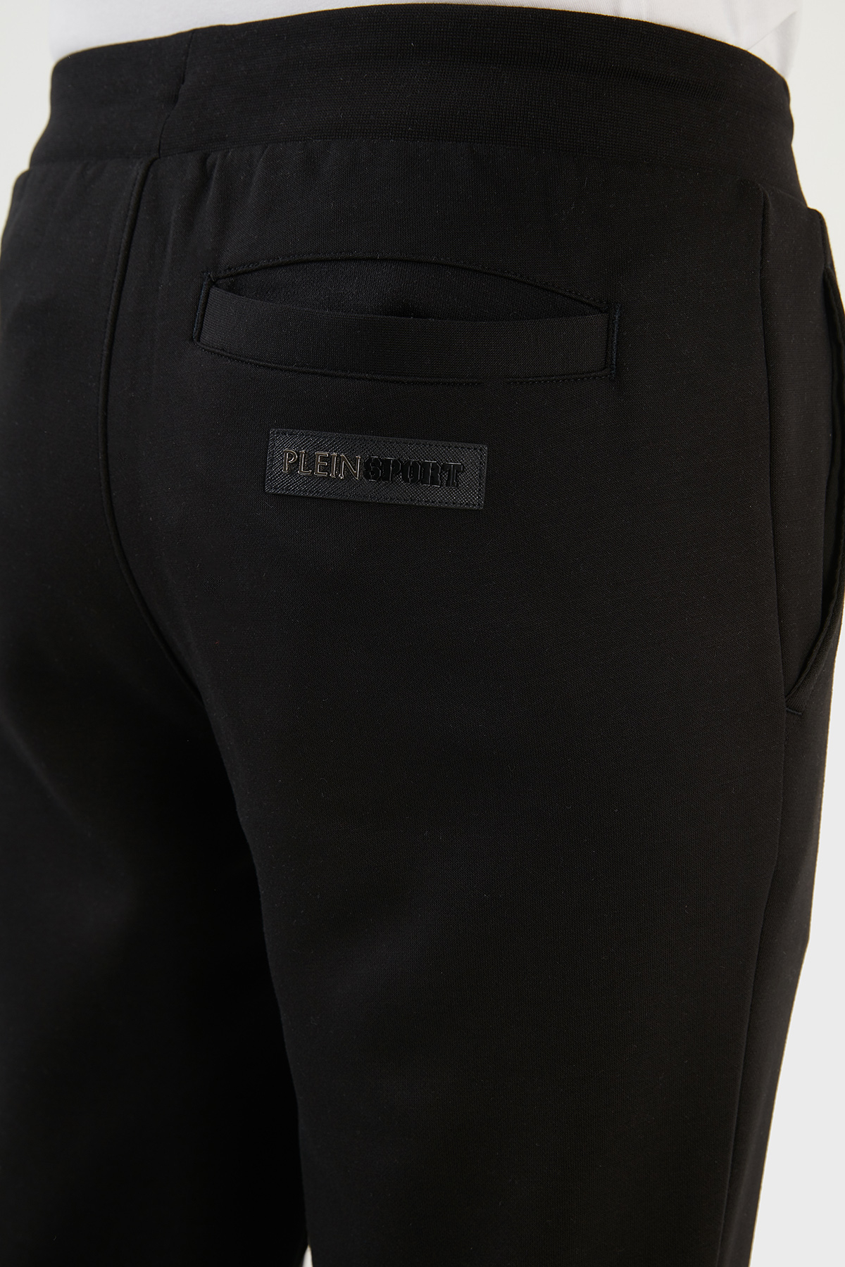 Plein Sport Logolu Pamuklu Belden Bağlamalı Cepli Jogger Erkek Pantolon PFPS50499 SİYAH