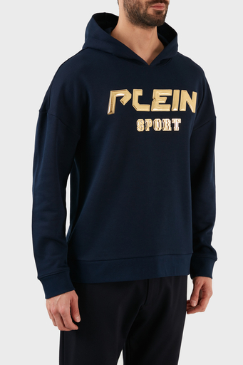 Plein Sport Logolu Regular Fit Kapüşonlu Pamuklu Erkek Sweat FIPS21585 LACİVERT - 4