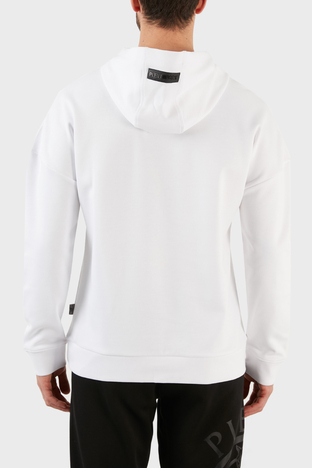 Plein Sport - Plein Sport Logolu Regular Fit Kapüşonlu Pamuklu Erkek Sweat FIPS21901 BEYAZ (1)