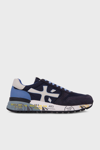 Premiata Baskılı Logolu Hakiki Deri Sneaker Erkek Ayakkabı MICK 1280E PR LACİVERT - 1